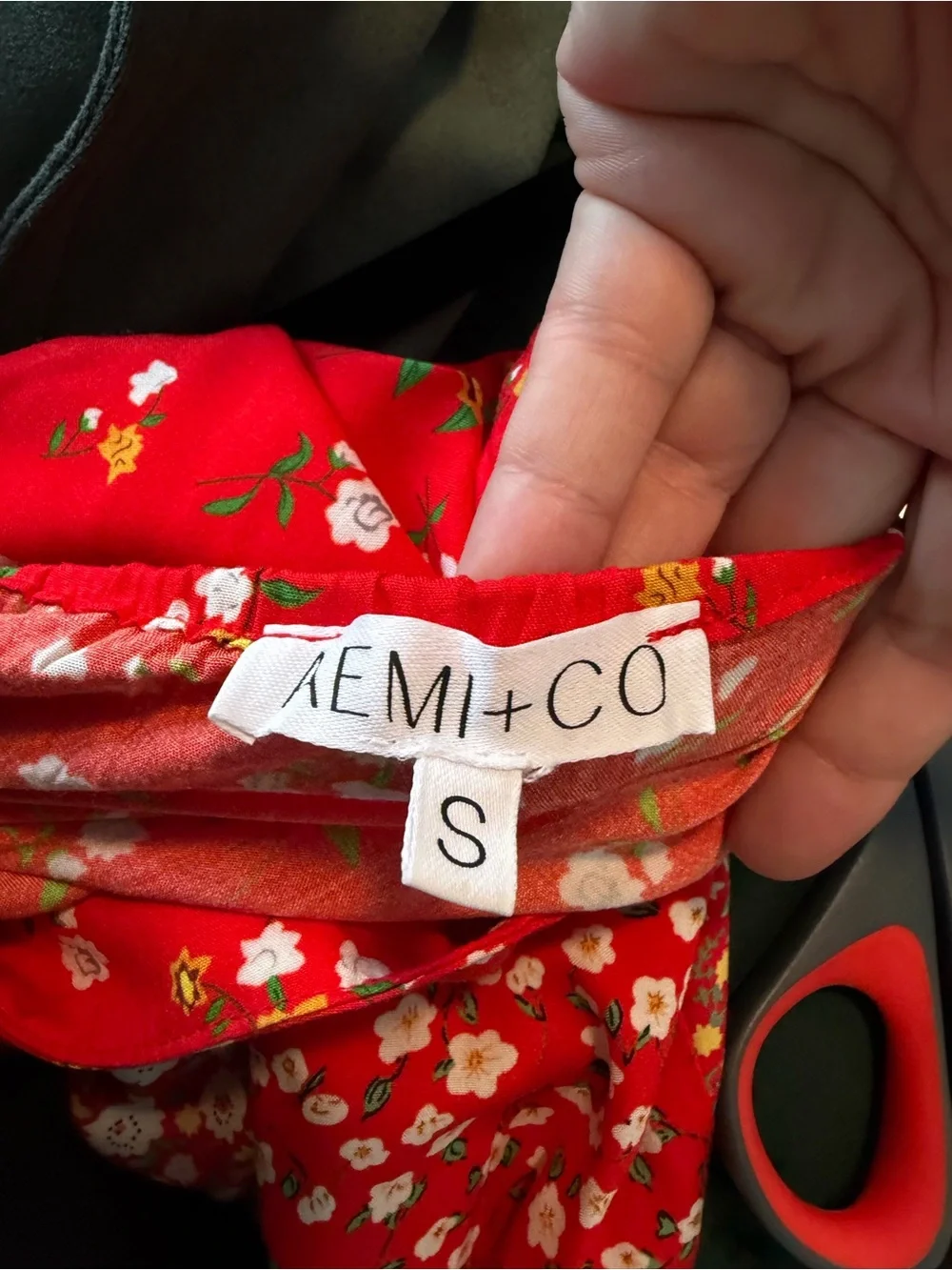 AEMI & Co x Mindy Mae’s Red Floral Melanie Maxi Skirt- Brand New Small - Picture 5 of 5